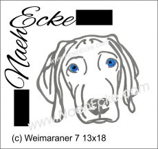 Stickdatei Weimaraner 7 13x18