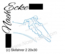 Stickdatei Skifahrer / Ski 2 20x30