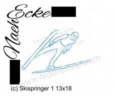 Stickdatei Skispringer 1 13x18