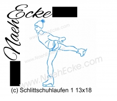 Stickdatei Schlittschuhlaufen 1 13x18