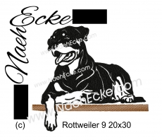 Stickdatei Rottweiler Nr. 9 20x30 / 20x28