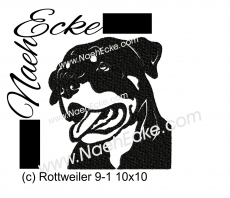 Stickdatei Rottweiler Nr. 9-1 10x10