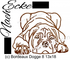 Stickdatei Bordeaux Dogge 8 13x18