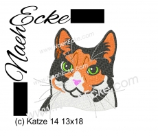 Stickdatei Katze 14 13x18