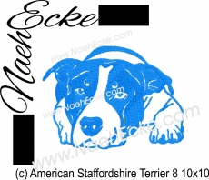 Stickdatei American Staffordshire Terrier 8 10x10