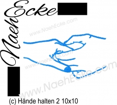 Stickdatei Hände halten 2 10x10