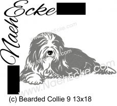 Stickdatei Bearded Collie 9 13x18