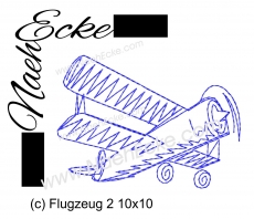 Stickdatei Flugzeug 2 10x10