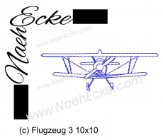 Stickdatei Flugzeug 3 10x10