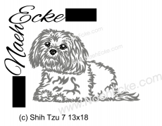 Stickdatei Shih Tzu 7 13x18