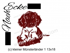 Stickdatei kleiner Münsterländer Nr. 1 13x18