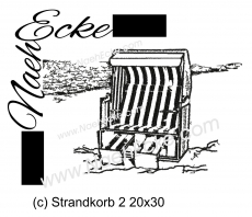 Stickdatei Strandkorb 2 20x30 Scrib-Art