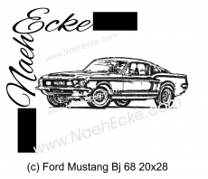 Stickdatei Mustang Bj 68 20x28