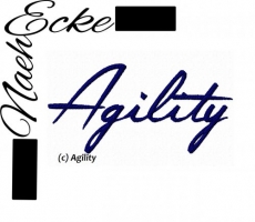 Stickdatei Agility Nr 9 Schriftzug <br />