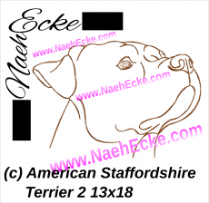 Stickdatei American Staffordshire Terrier 2 13x18