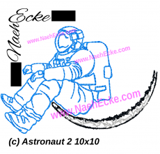 Stickdatei Astronaut 2 10x10