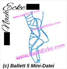 Stickdatei Ballett 5 10x10 Mini-Datei