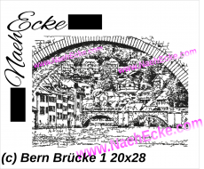 Stickdatei Bern Brücke 1 / Altstadt 20x28 Scrib-Art