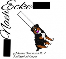 Stickdatei Berner Sennenhund Nr. 4 ITH Schlüsselanhänger