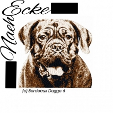 Stickdatei Bordeaux Dogge 6 13x18 PHOTOstitch