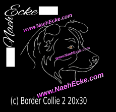 Stickdatei Border Collie Nr. 02 20x30 / 20x28