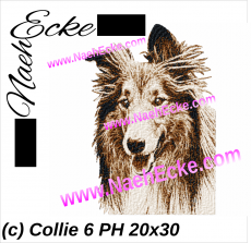 Stickdatei Collie Nr 6 Photostitch 20x30