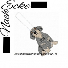 Stickdatei Dackel Nr. 11 Schlüsselanhänger <br />