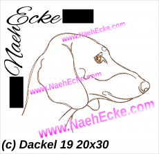 Stickdatei Dackel 19 20x30 / 20x28