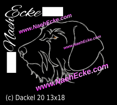 Stickdatei Dackel 20 13x18