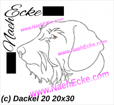 Stickdatei Dackel 20 20x30 / 20x28