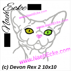 Stickdatei Devon Rex 2 10x10