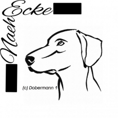 Stickdatei Dobermann Nr. 1 13x18 <br />