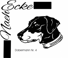 Stickdatei Dobermann Nr. 4 13x18 <br />