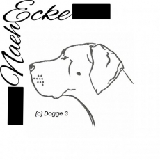 Stickdatei Dogge Nr.3 10x10 <br />