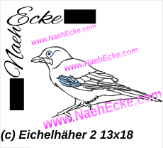 Stickdatei Eichelhäher 2 13x18