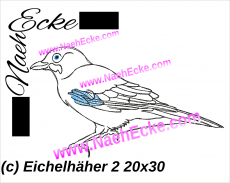 Stickdatei Eichelhäher 2 20x30