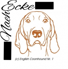 Datei English Coonhound Nr. 1 SVG / EPS <br />