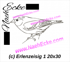 Stickdatei Erlenzeisig 1 20x30