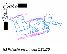 Stickdatei Fallschirmspringen 1 18x30 / 20x30