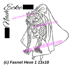 Stickdatei Fasnet Hexe 1 13x18 / 14x20