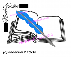 Stickdatei Federkiel 2 / Tagebuch 10x10