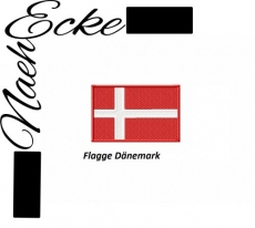 Stickdatei Flagge Dänemark 17x12 cm <br />