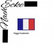 Stickdatei Flagge Frankreich 3x2 cm <br />