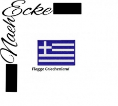 Stickdatei Flagge Griechenland 9x6 cm <br />