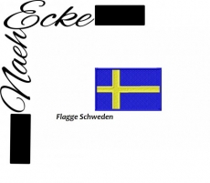 Stickdatei Flagge Schweden 5x3 cm <br />