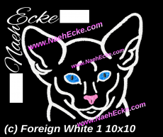 Stickdatei Foreign White 1 10x10