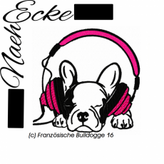 Stickdatei Französische Bulldogge Nr. 16 10x10 <br />