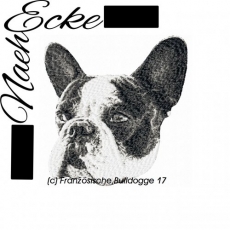 Stickdatei Französische Bulldogge Nr. 17 10x10 PHOTOstitch <br />