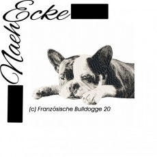 Stickdatei Französische Bulldogge Nr. 20 13x18 PHOTOstitch <br />