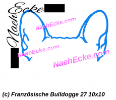 Stickdatei Französische Bulldogge 27 10x10